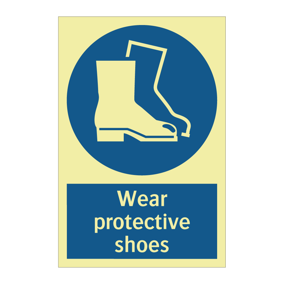 Wear protective shoes