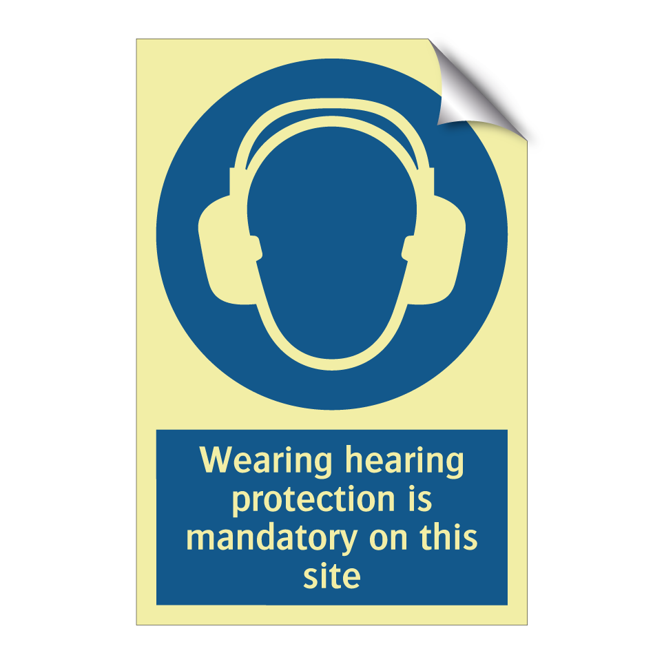 Wearing hearing protection is mandatory on this site