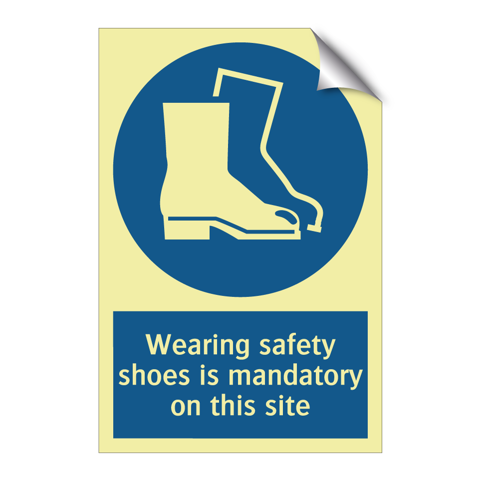 Wearing safety shoes is mandatory on this site