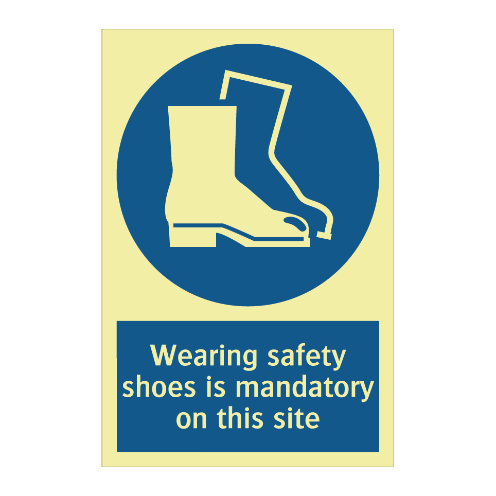 Wearing safety shoes is mandatory on this site