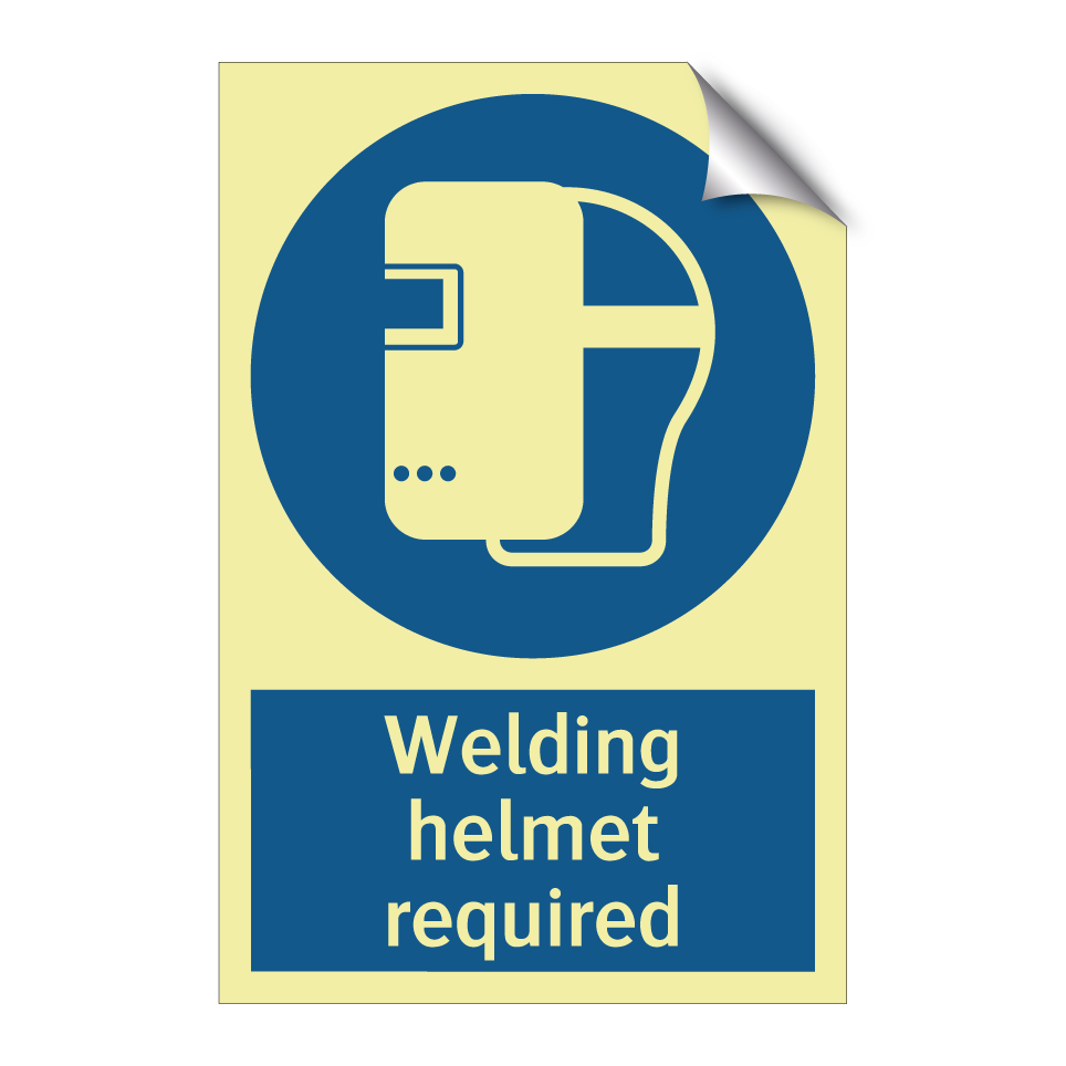 Welding helmet required