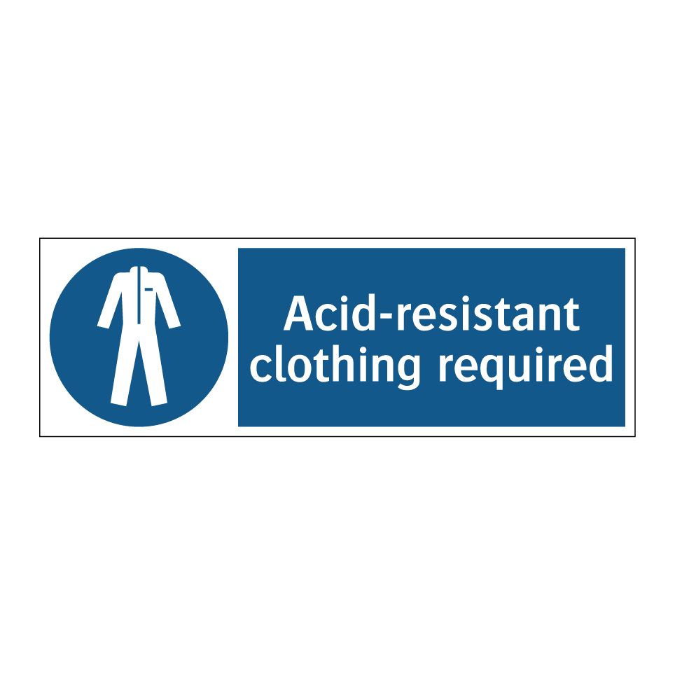 Acid-resistant clothing required