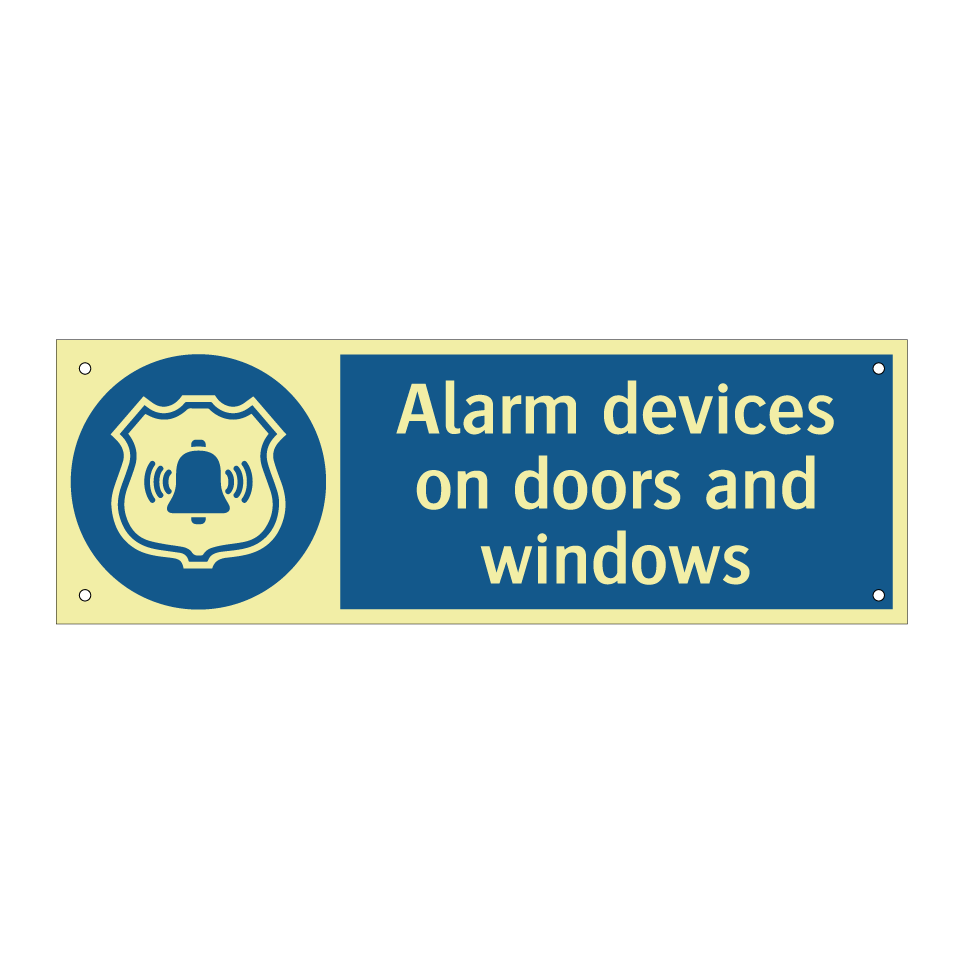 Alarm devices on doors and windows