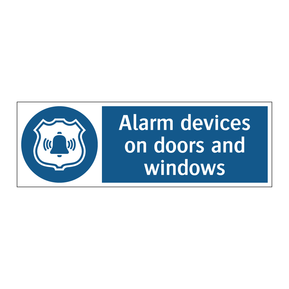 Alarm devices on doors and windows