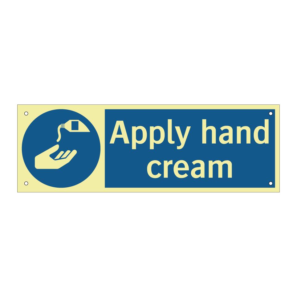 Apply hand cream