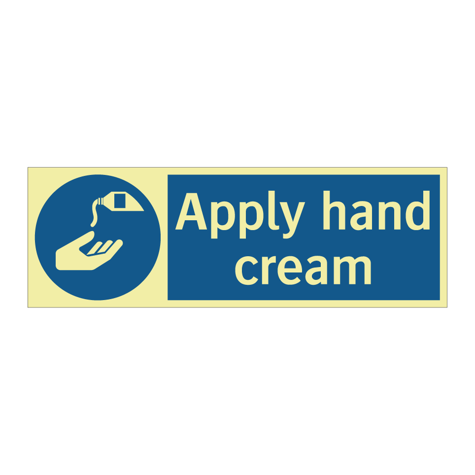 Apply hand cream