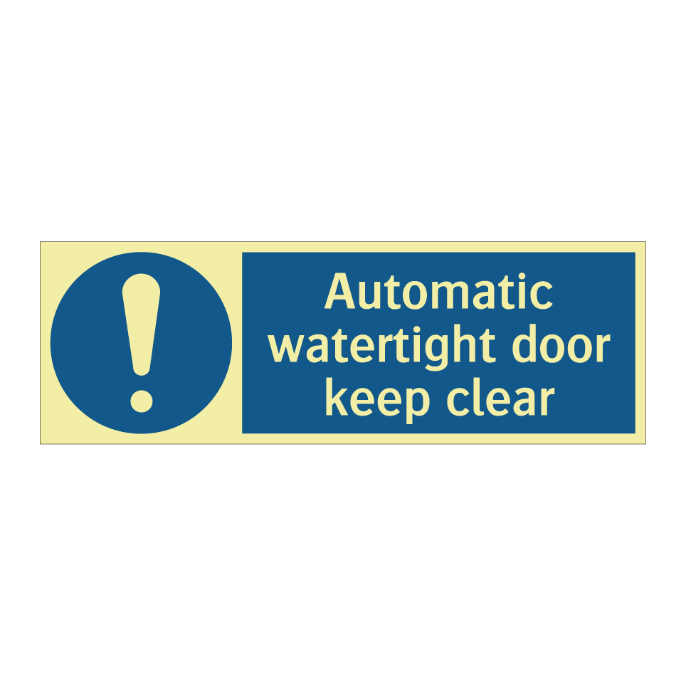Automatic watertight door keep clear
