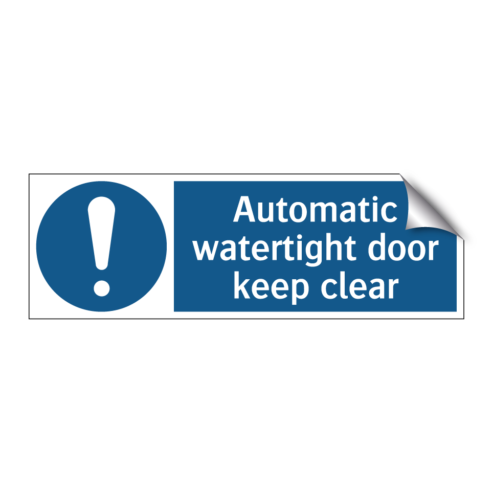 Automatic watertight door keep clear