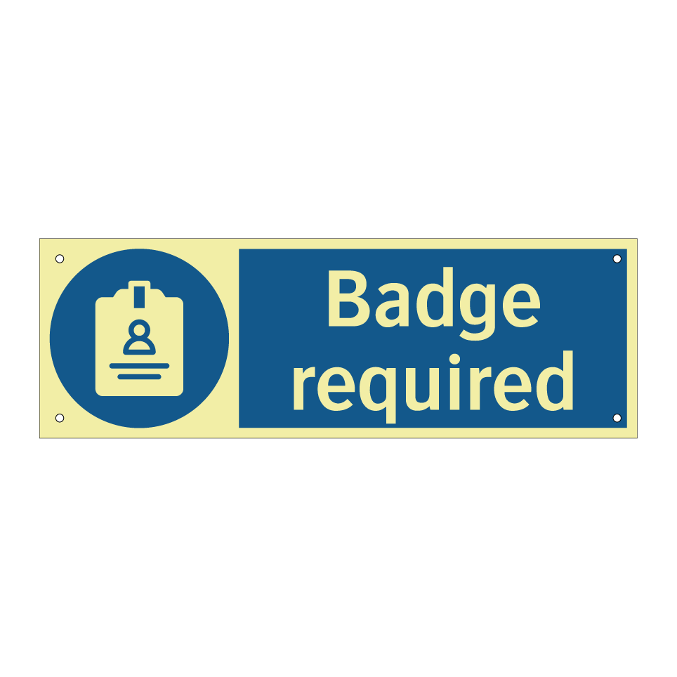 Badge required