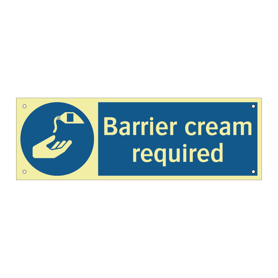 Barrier cream required