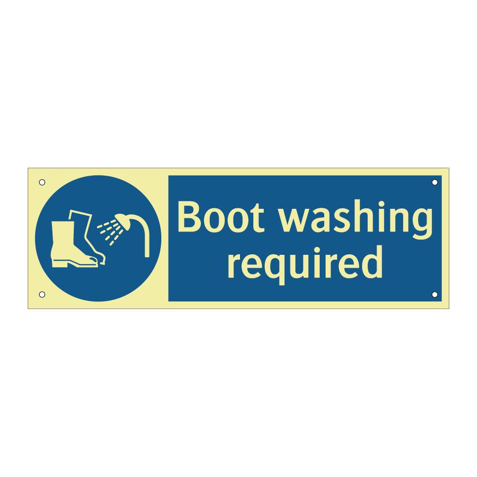 Boot washing required