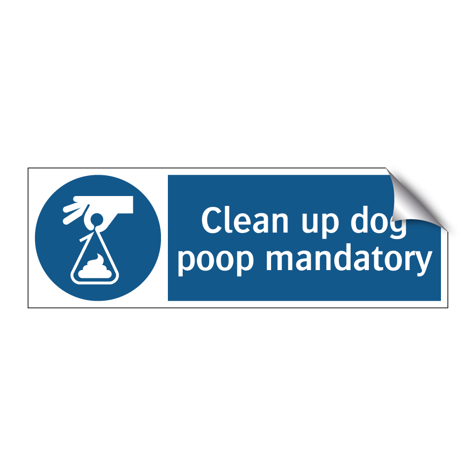Clean up dog poop mandatory