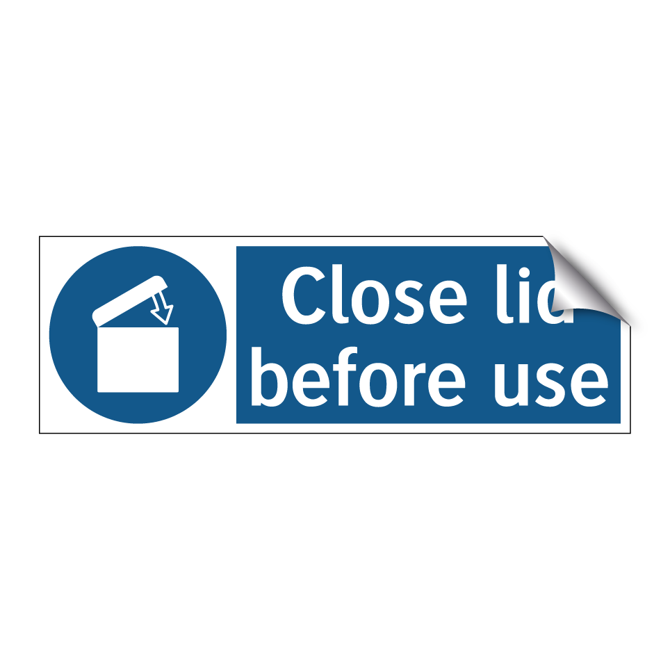 Close lid before use