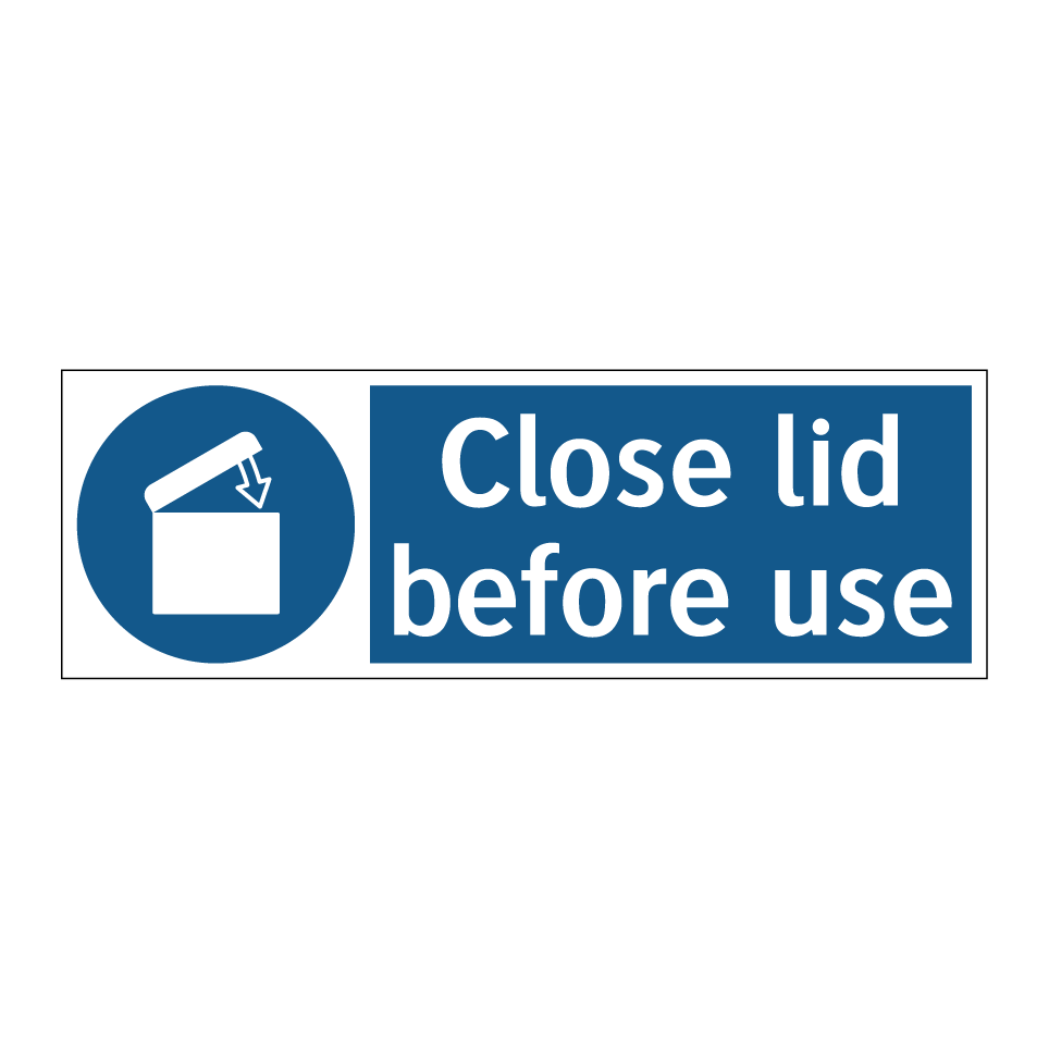Close lid before use