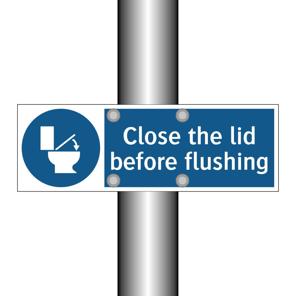 Close the lid before flushing