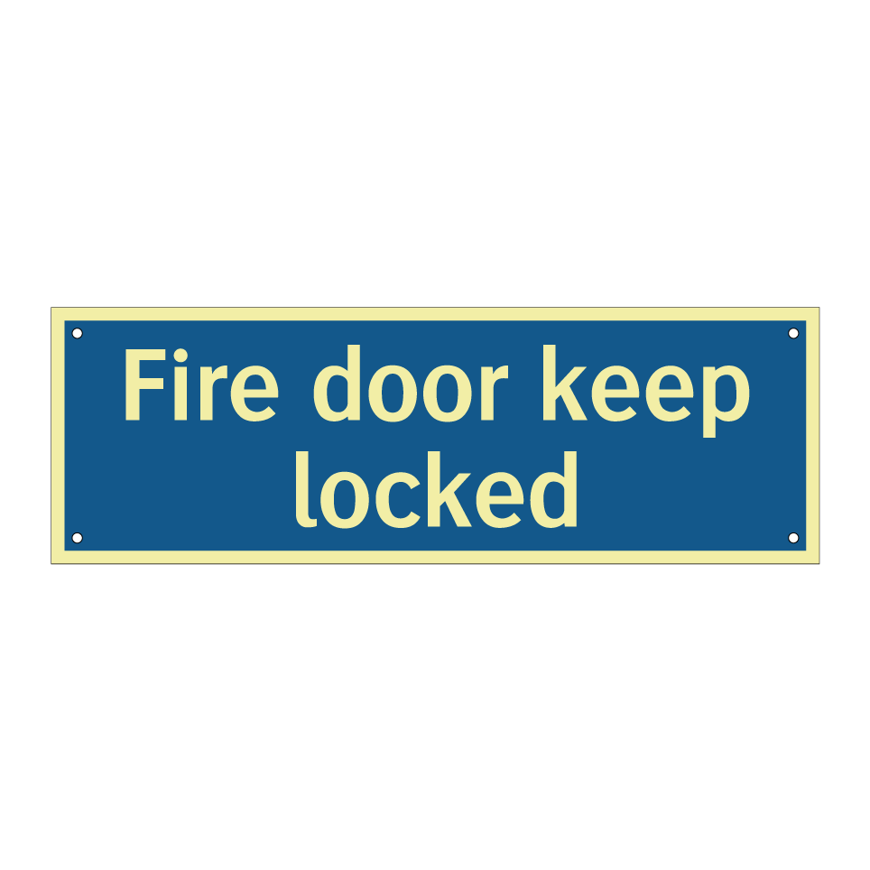 Fire door keep locked