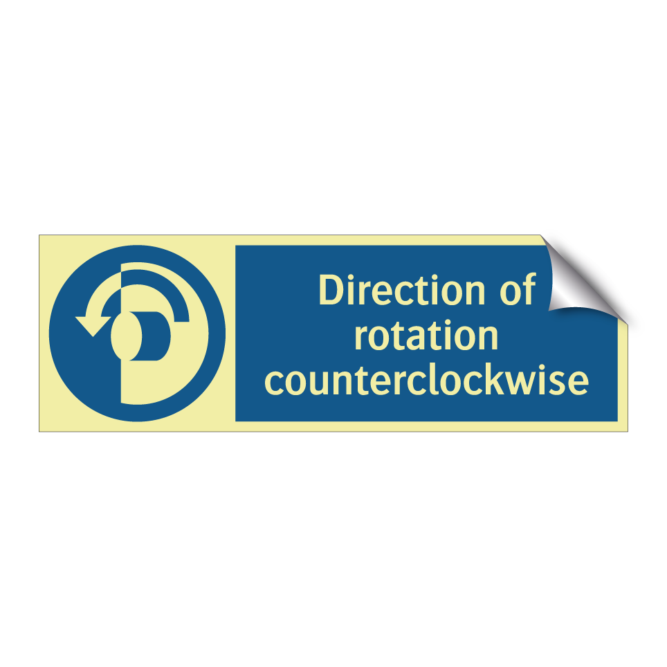 Direction of rotation counterclockwise