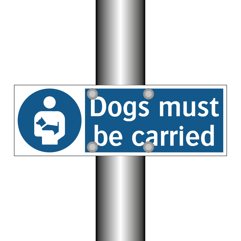 Dogs must be carried