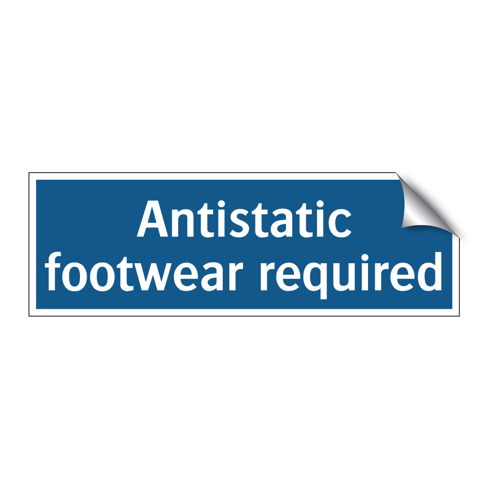 Antistatic footwear required