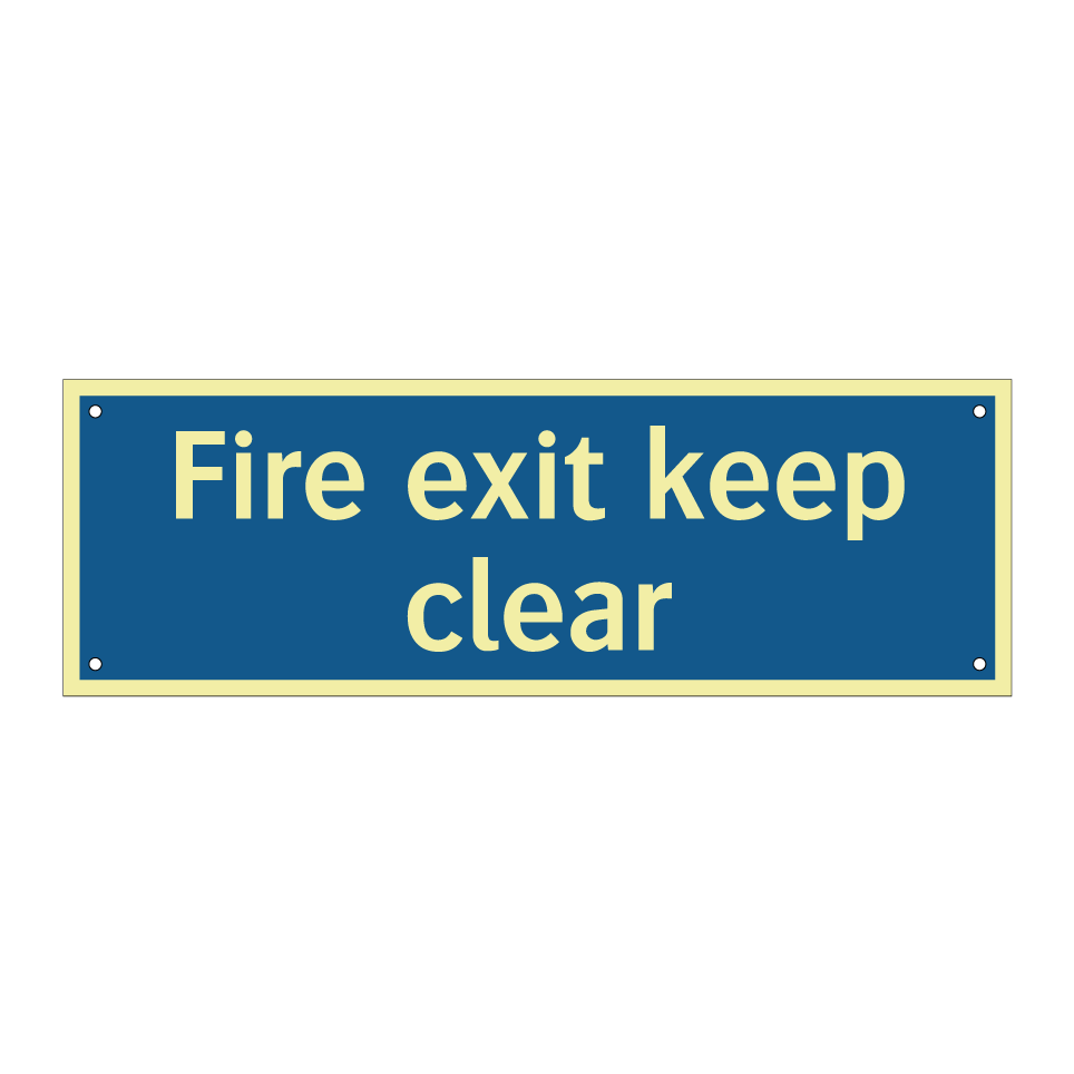 Fire exit keep clear