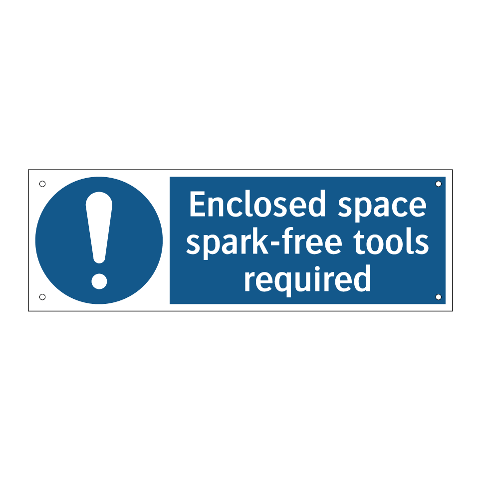 Enclosed space spark-free tools required