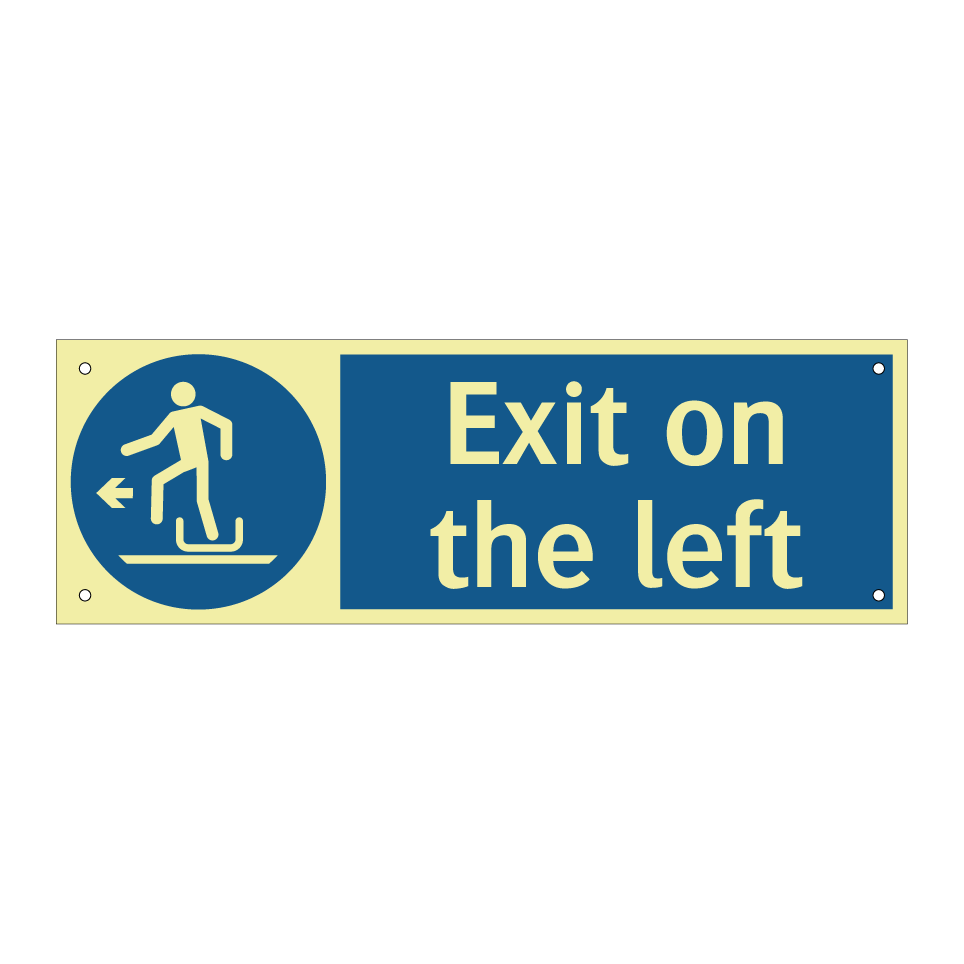 Exit on the left