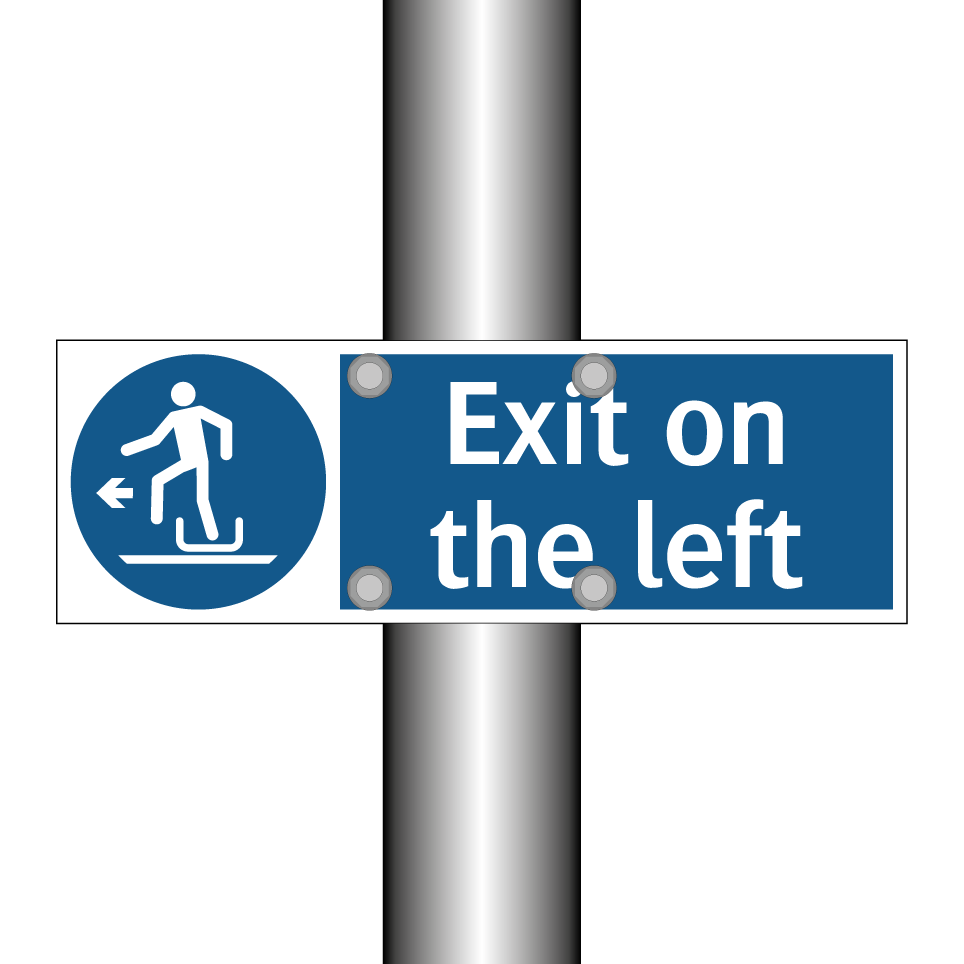 Exit on the left