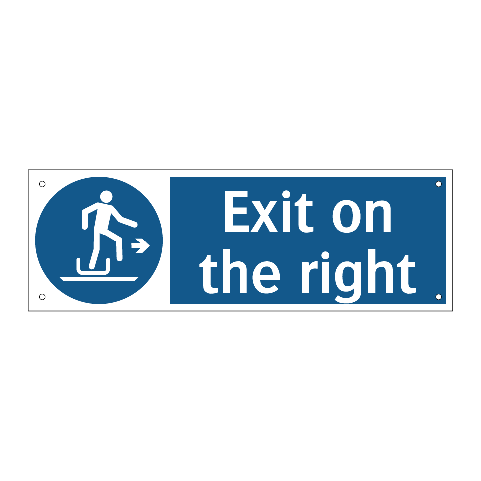 Exit on the right