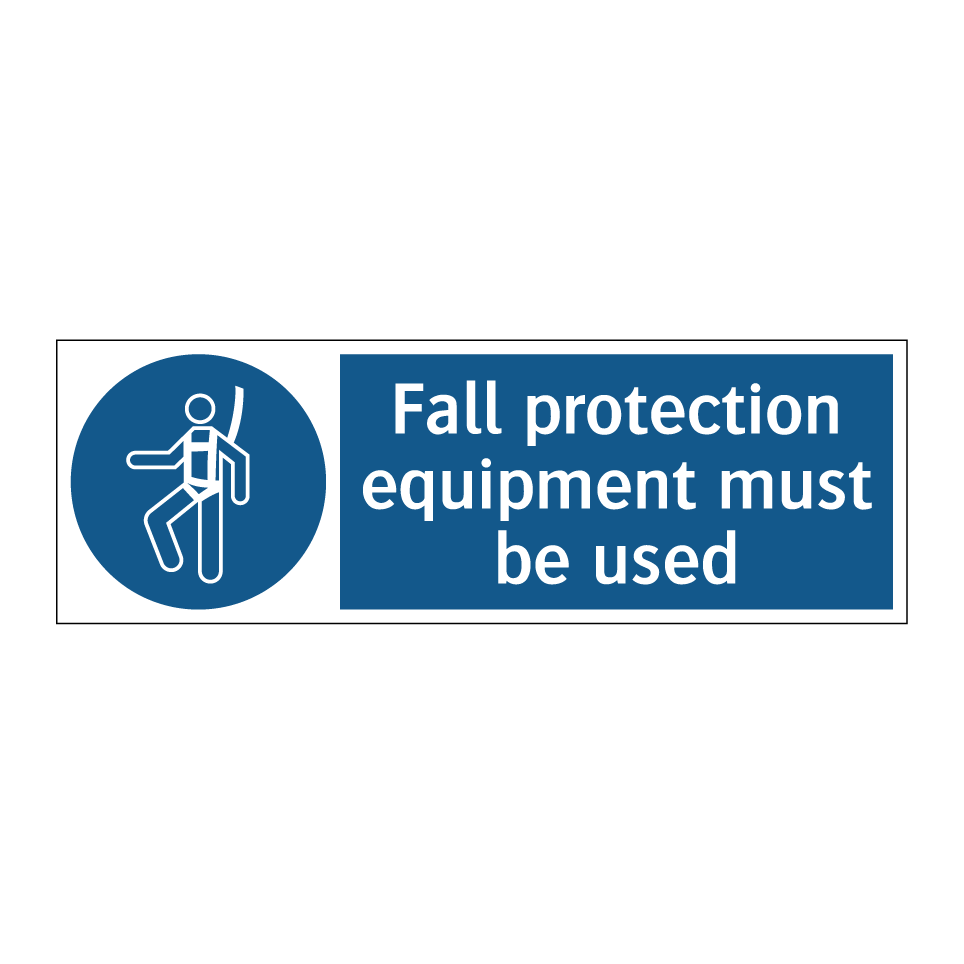 Fall protection equipment must be used