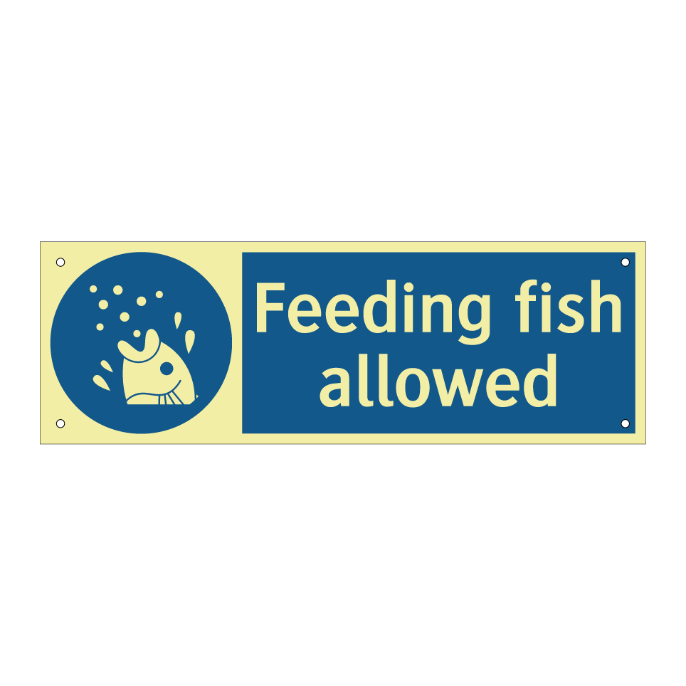Feeding fish allowed