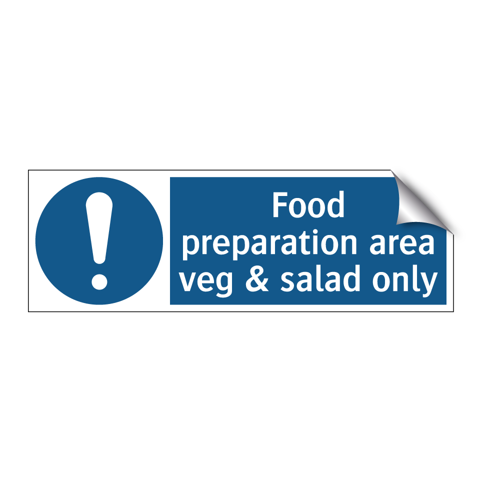 Food preparation area veg & salad only