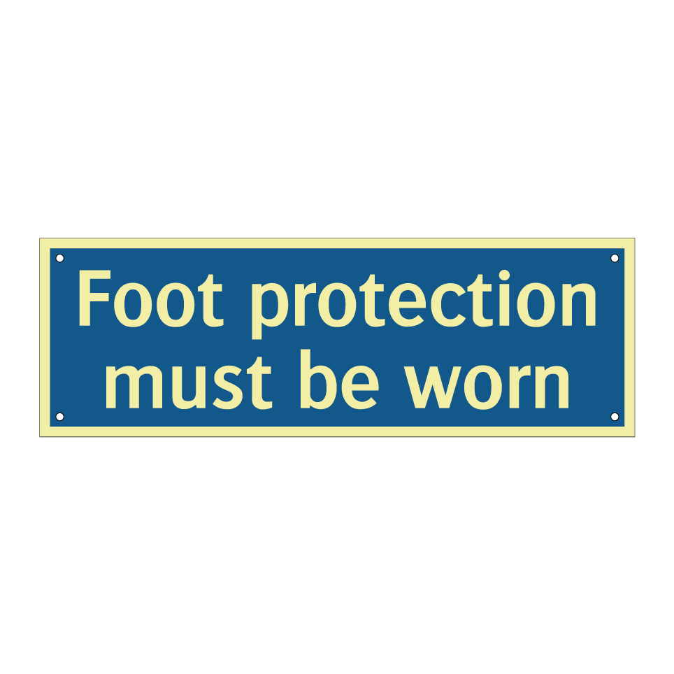 Foot protection must be worn