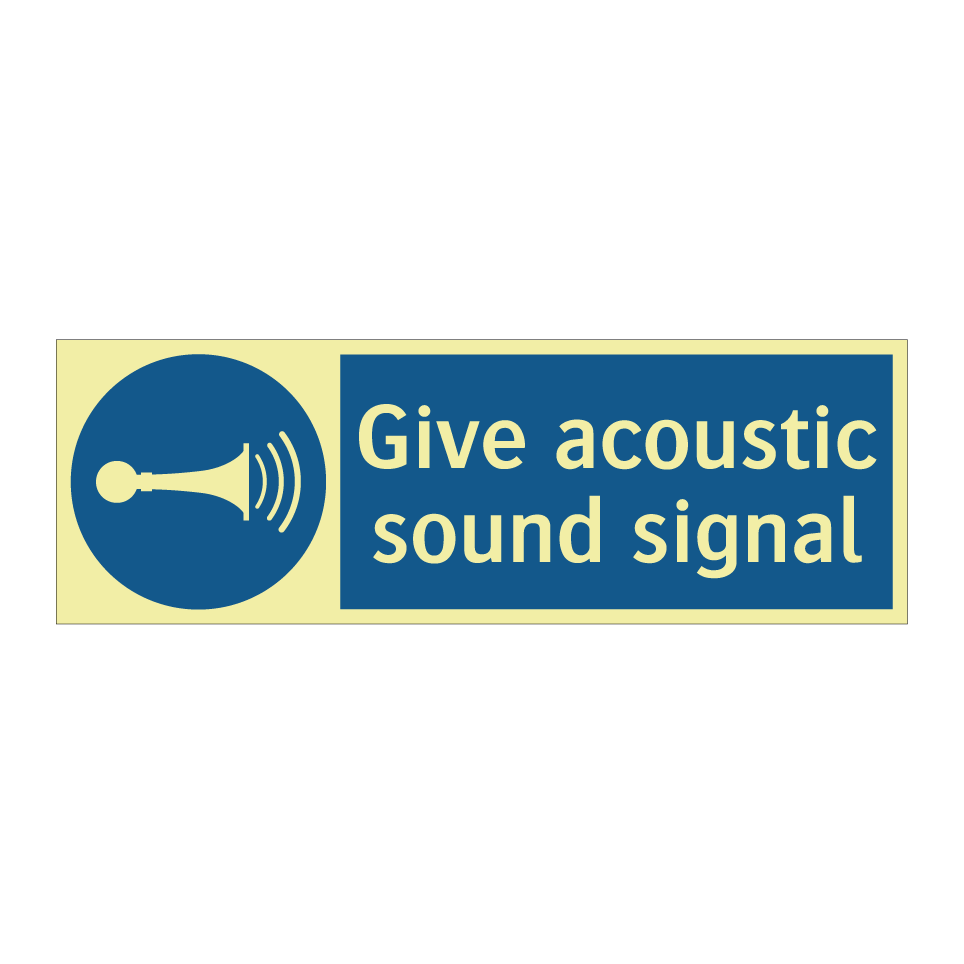 Give acoustic sound signal