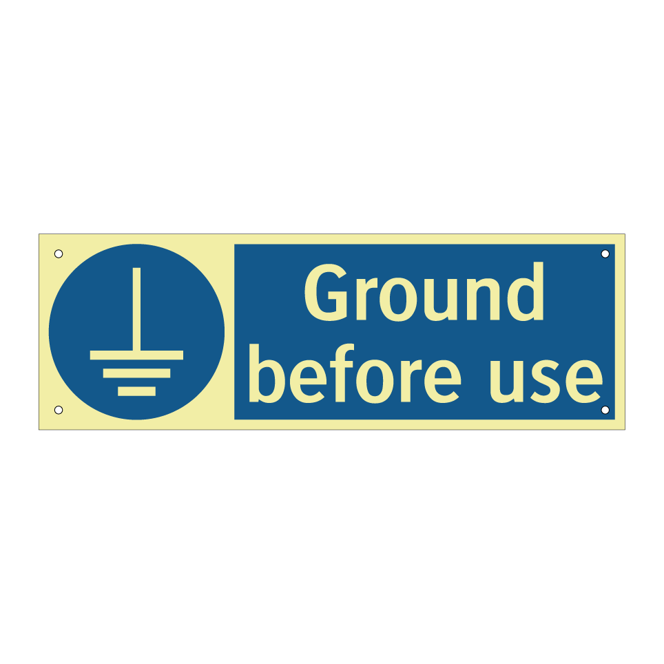 Ground before use