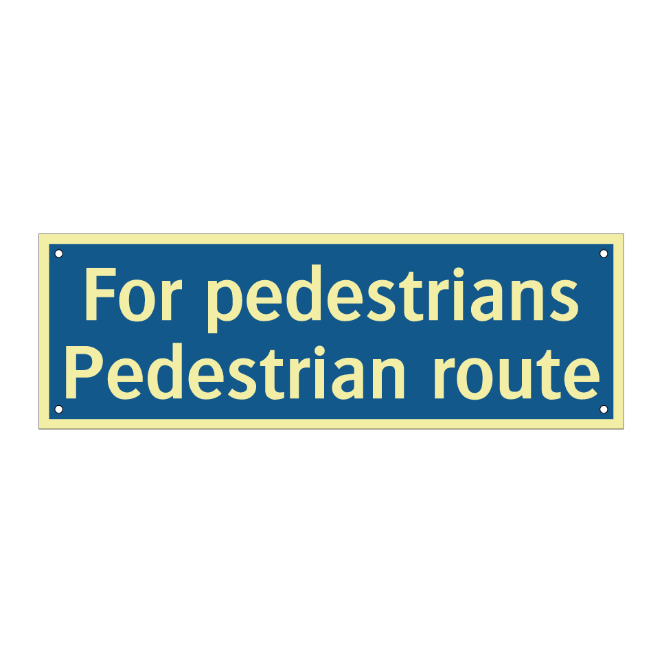 For pedestrians Pedestrian route
