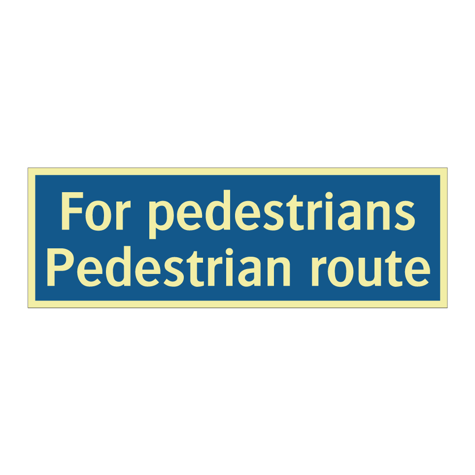 For pedestrians Pedestrian route