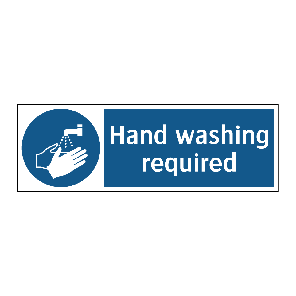 Hand washing required