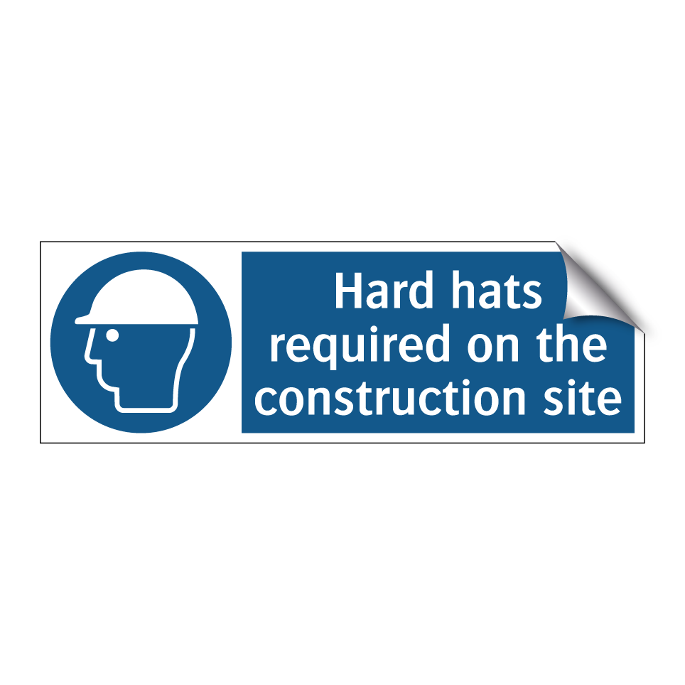 Hard hats required on the construction site