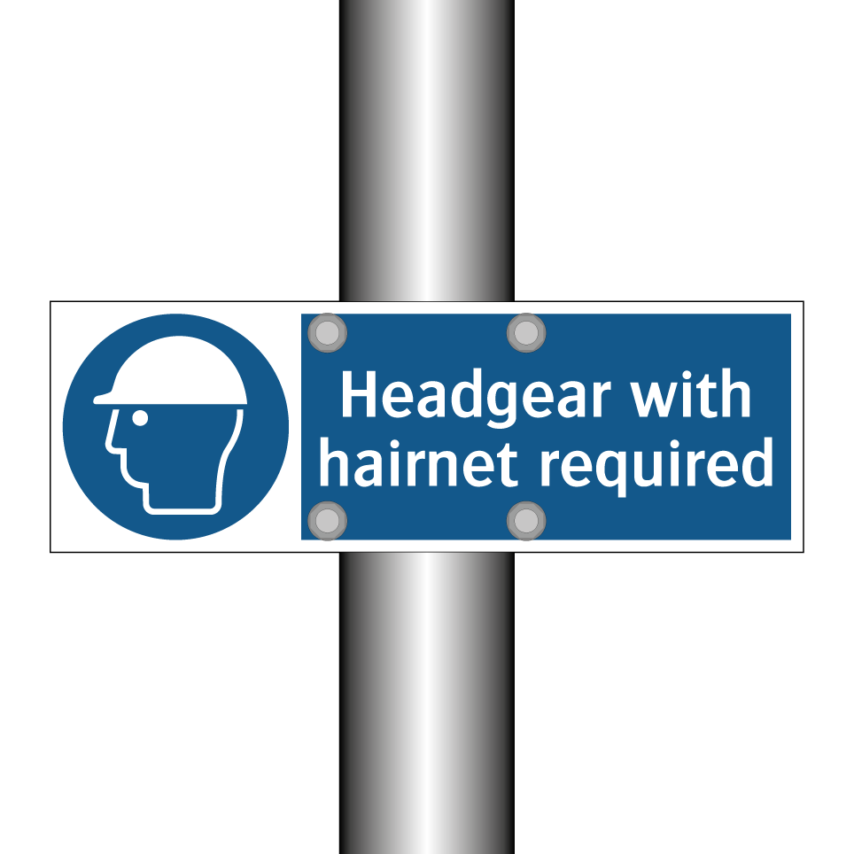Headgear with hairnet required