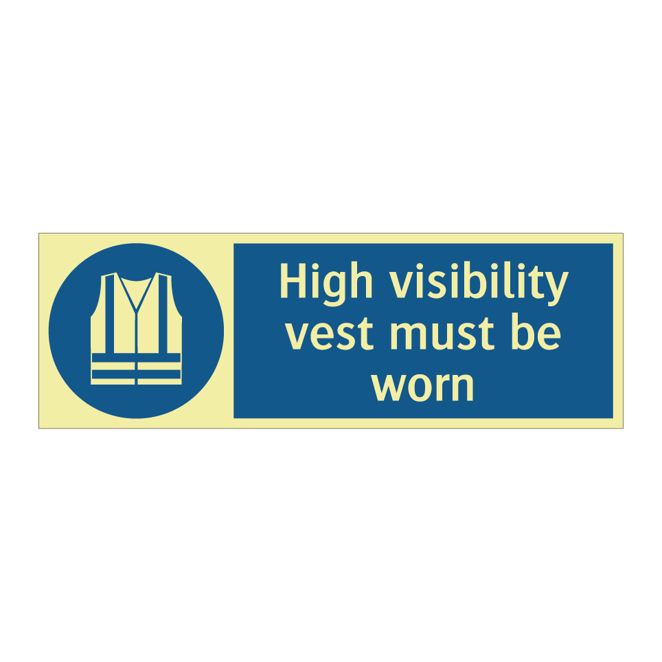 High visibility vest must be worn
