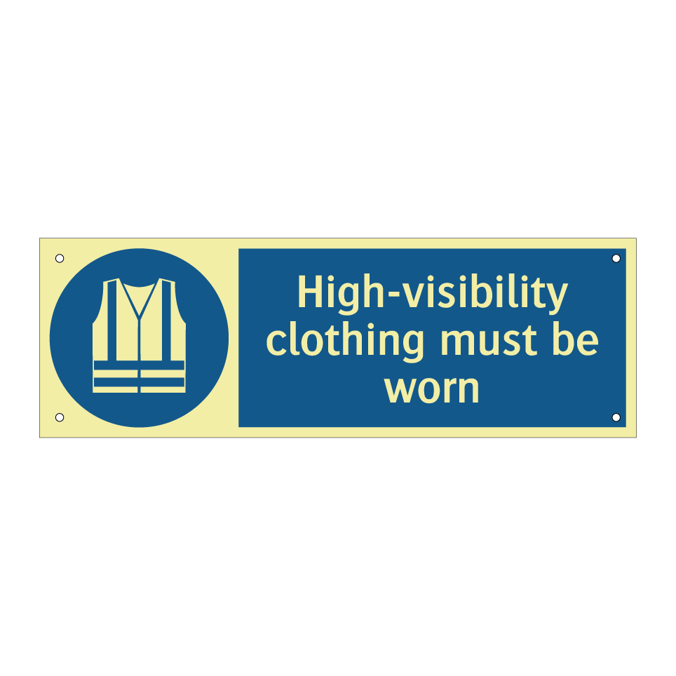 High-visibility clothing must be worn