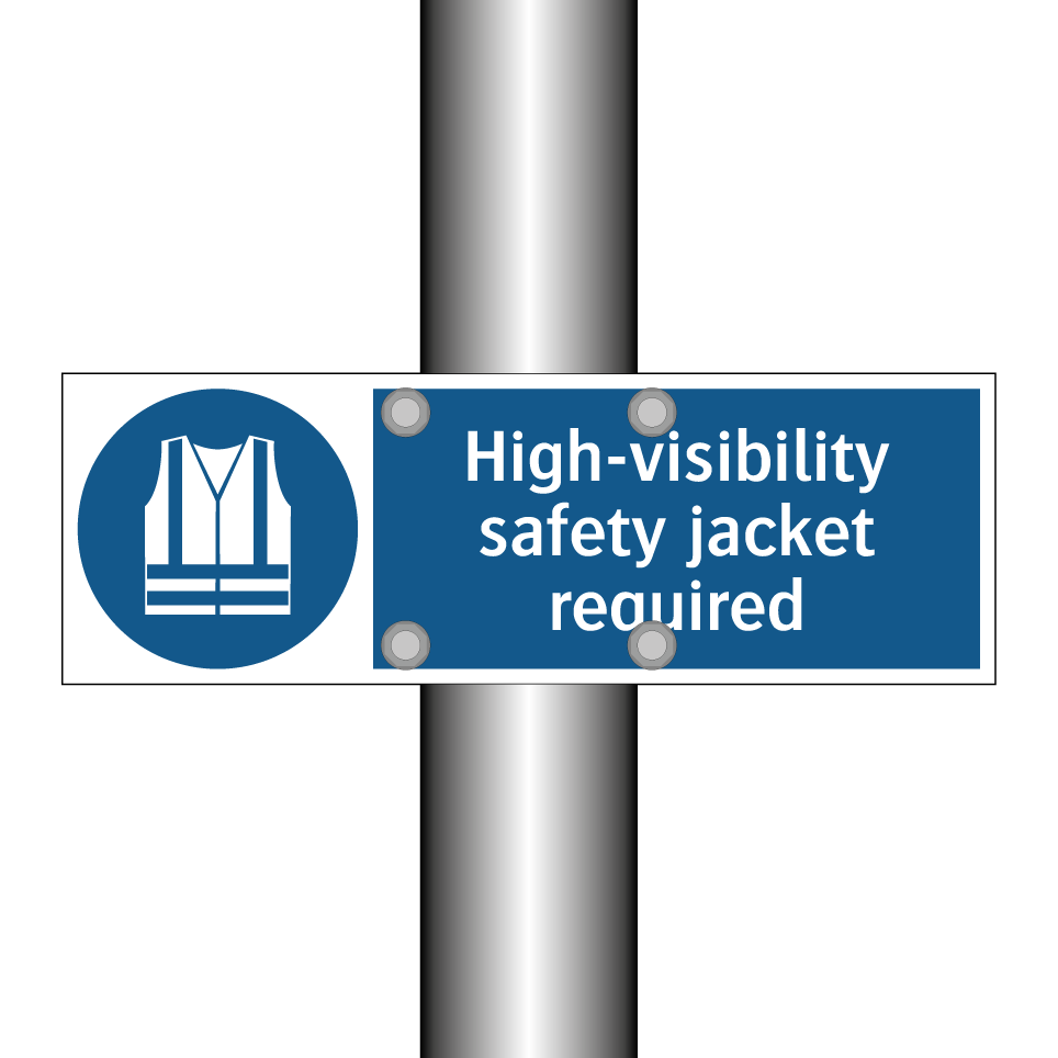 High-visibility safety jacket required