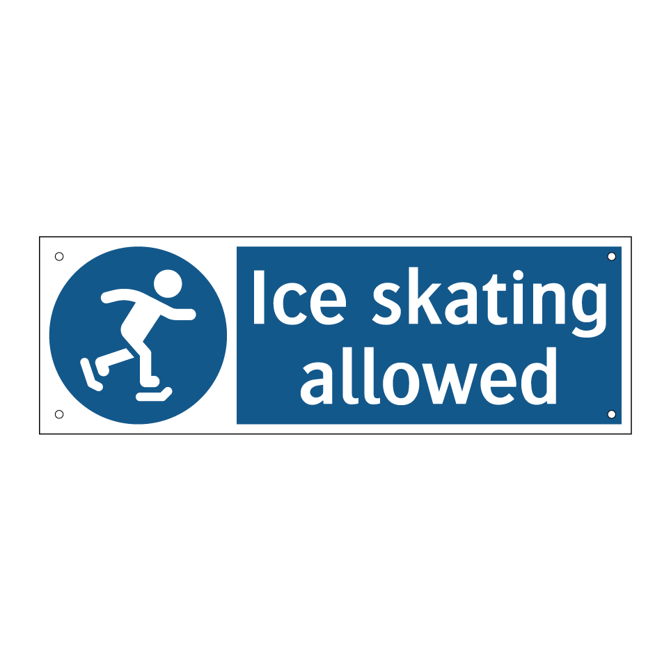 Ice skating allowed