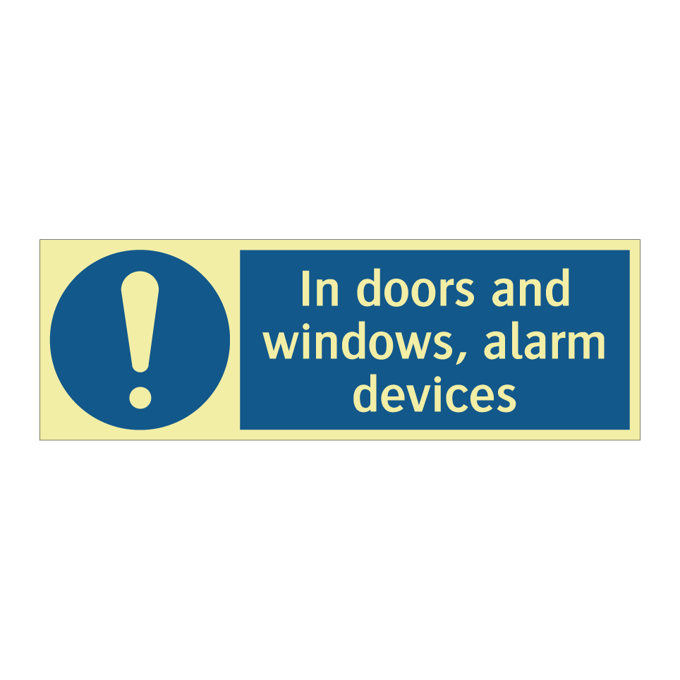 In doors and windows, alarm devices