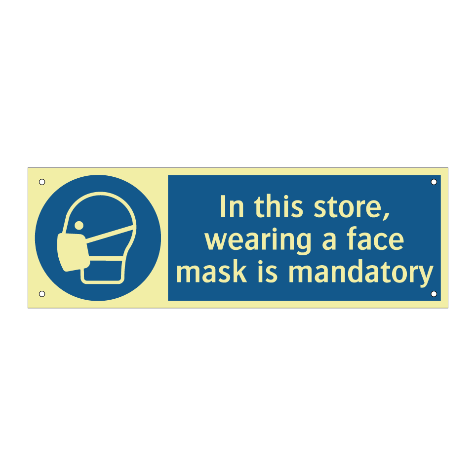 In this store, wearing a face mask is mandatory