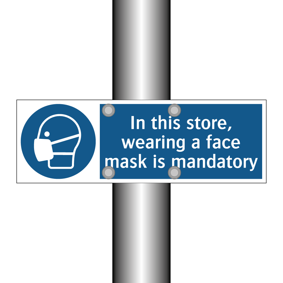 In this store, wearing a face mask is mandatory