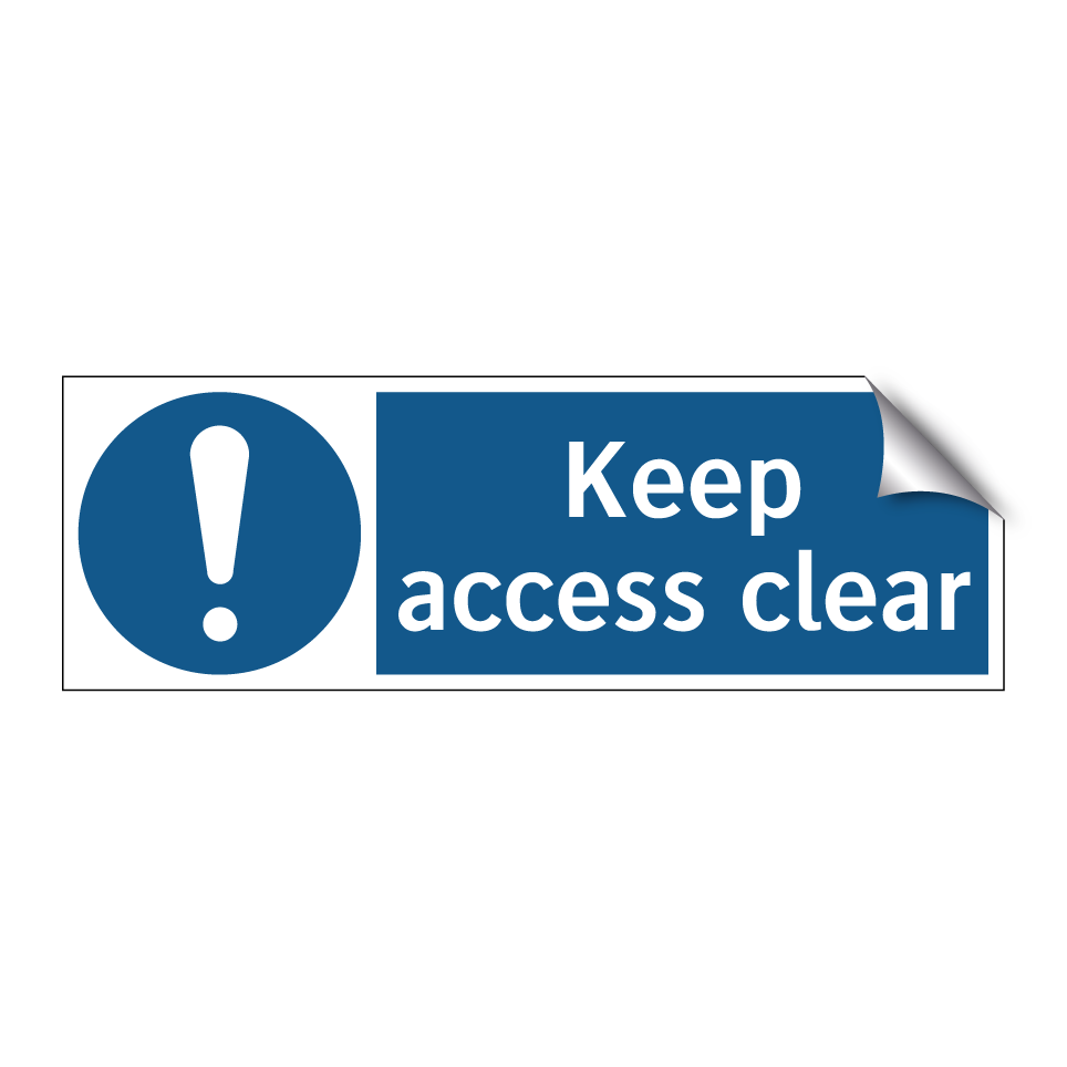 Keep access clear