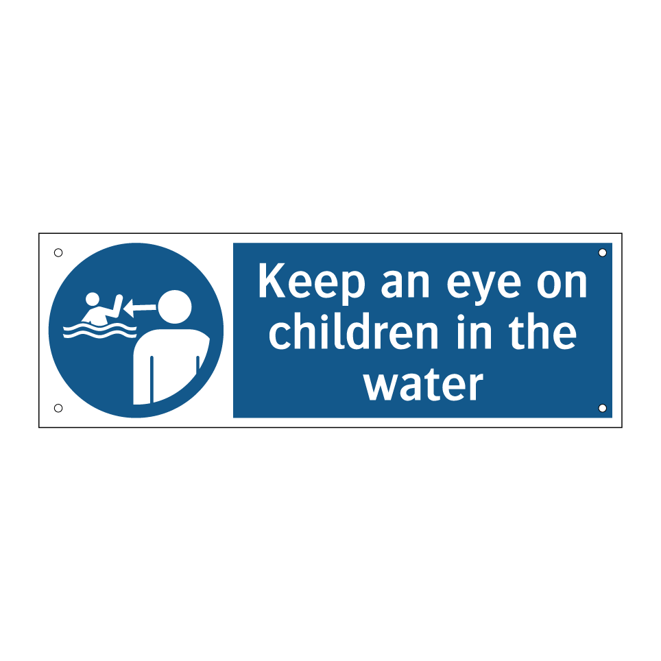 Keep an eye on children in the water