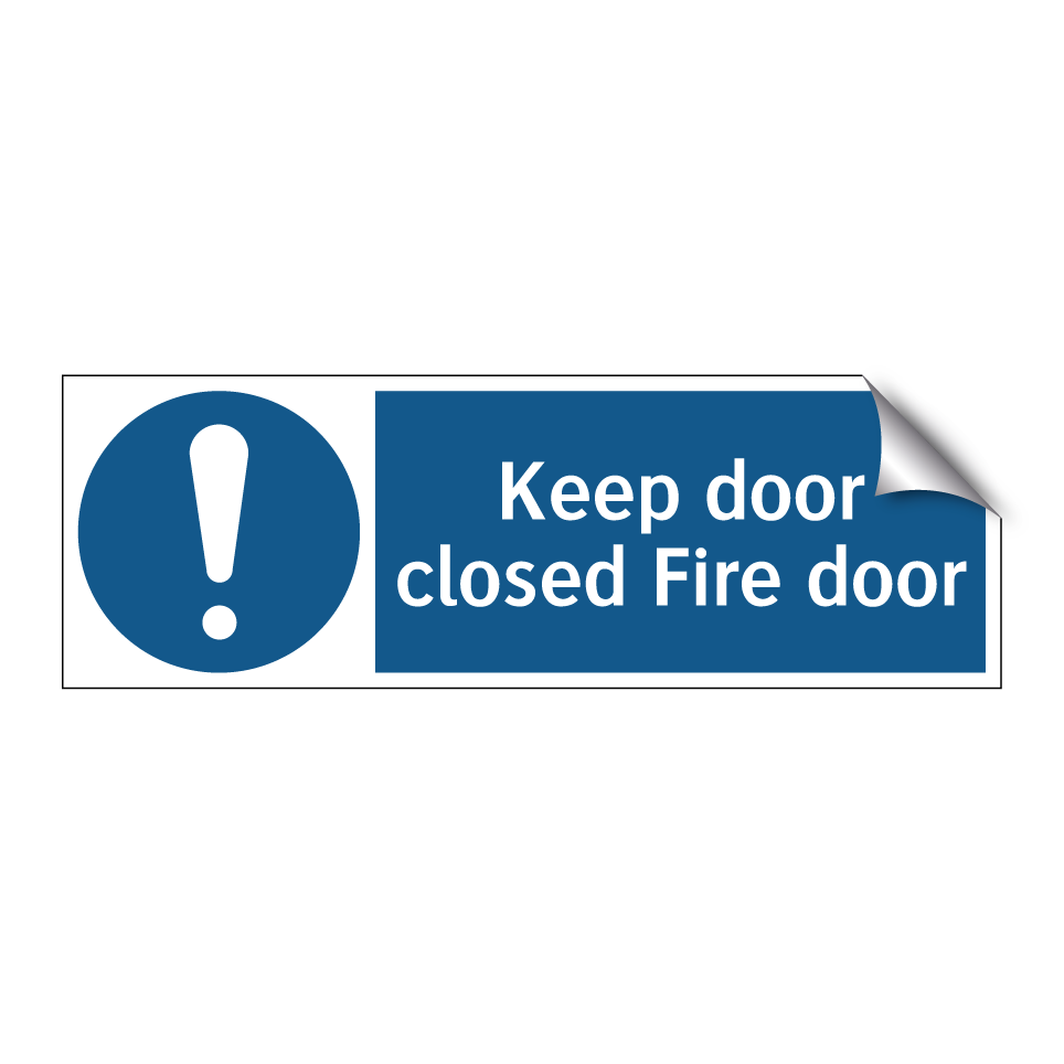 Keep door closed Fire door