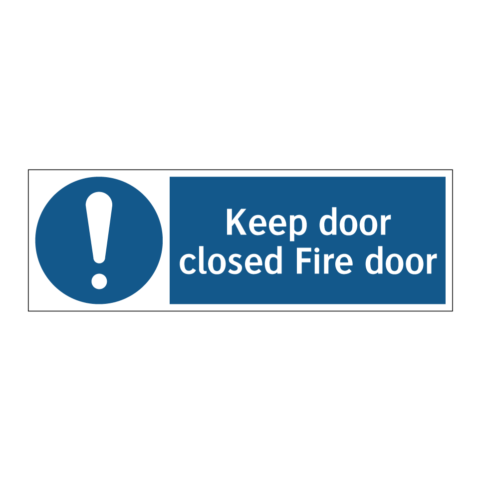 Keep door closed Fire door